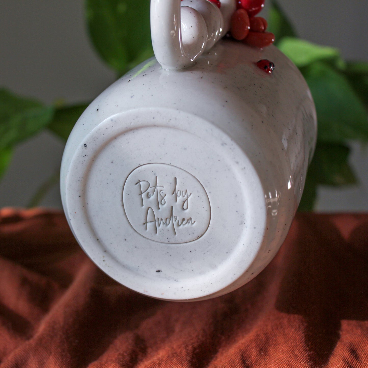 Ladybug Succulent Mug - 16 oz