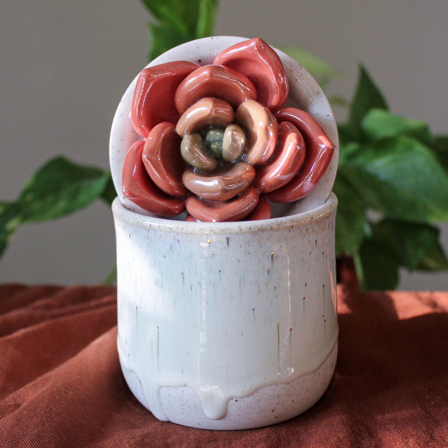 Iridescent Succulent Jar
