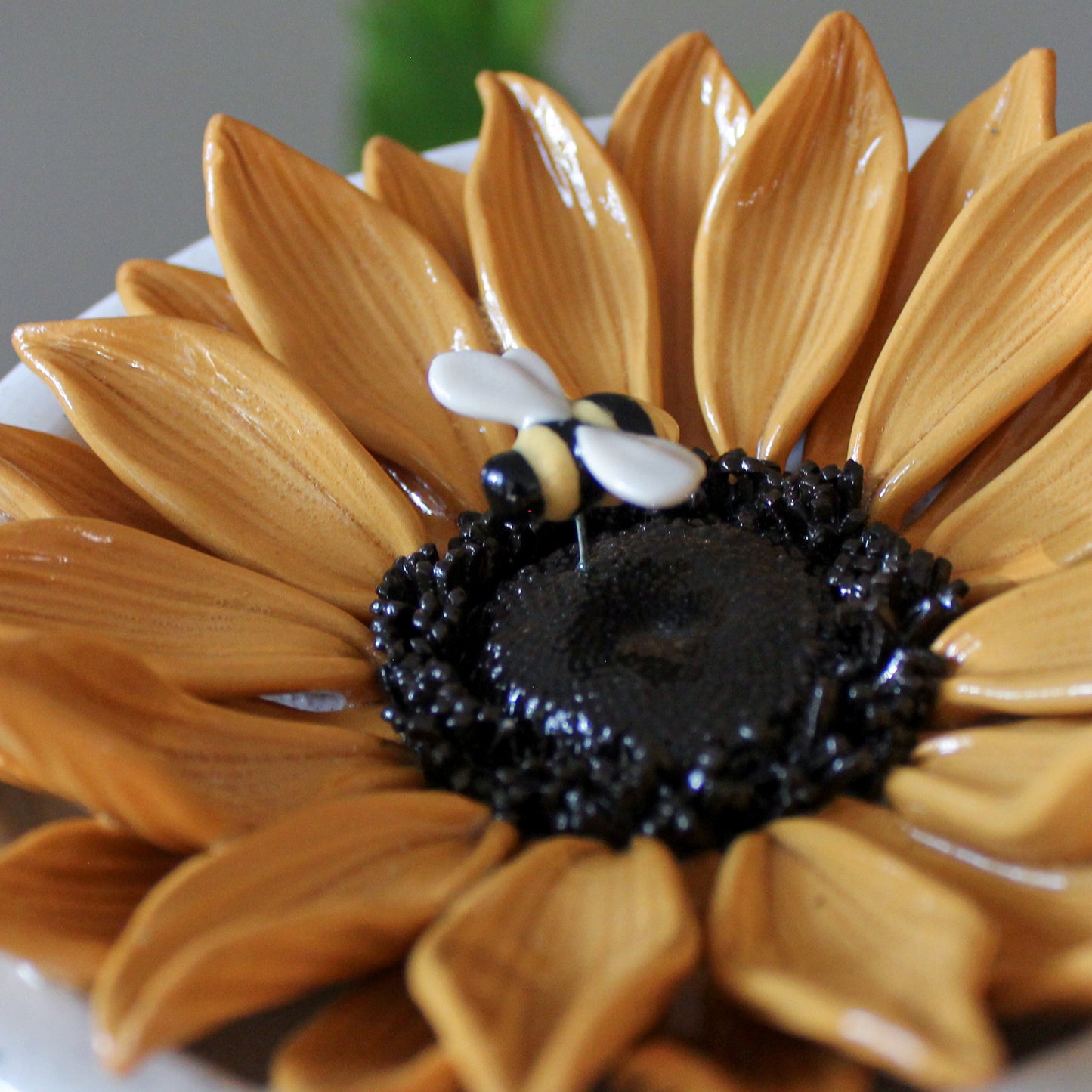 Large Bee & Sunflower Jar