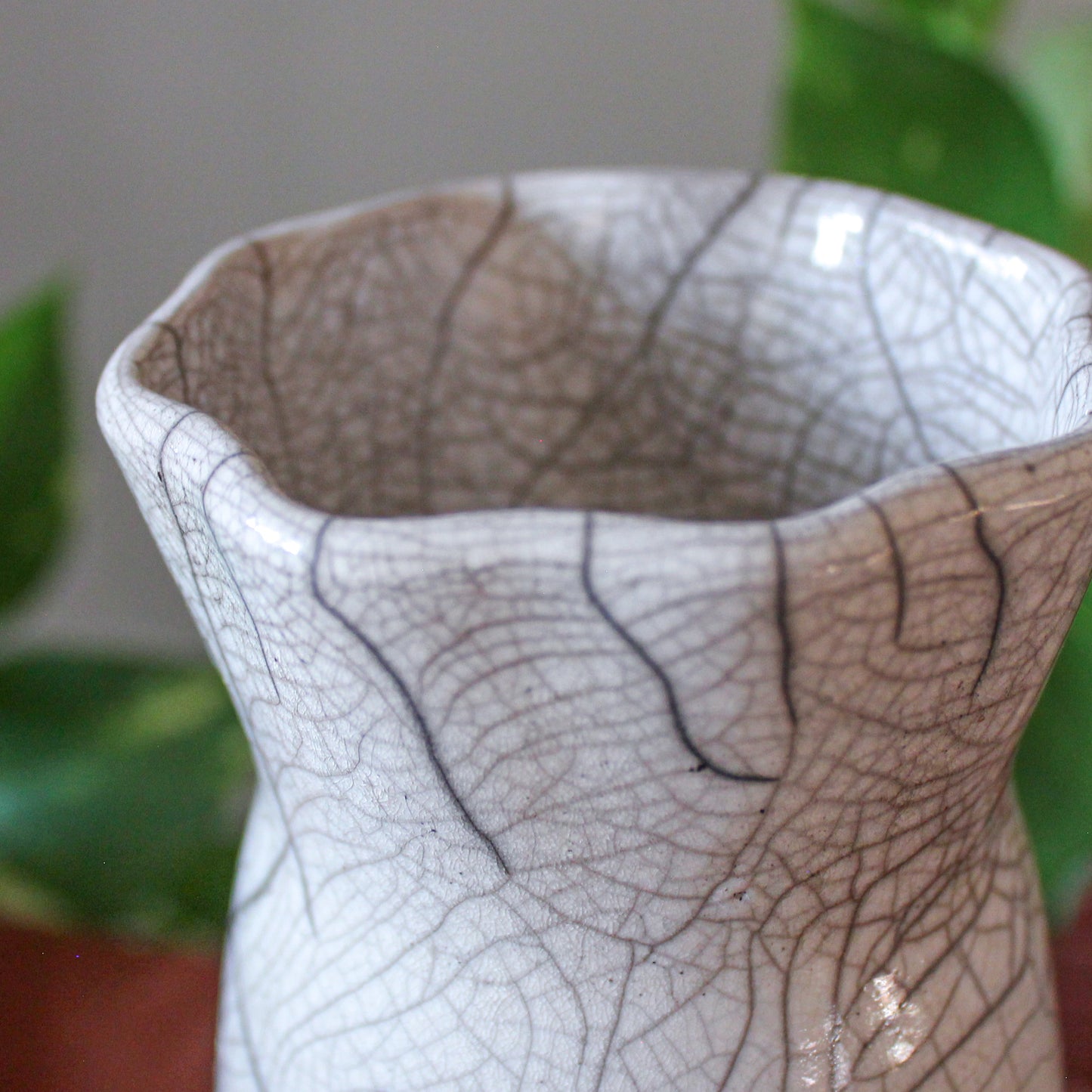 Raku Crackle Vase