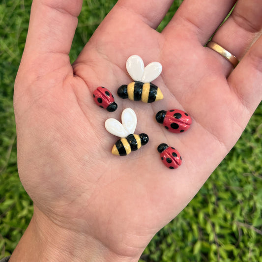 Bumblebee & Ladybug Magnets (Set of 5)