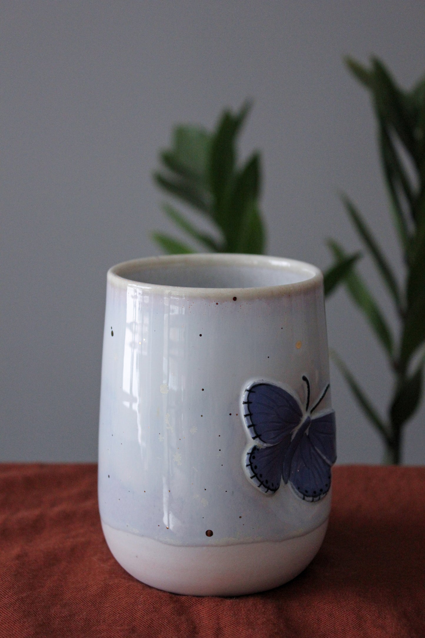 Adonis Blue Butterfly Thumb Cup - 14oz