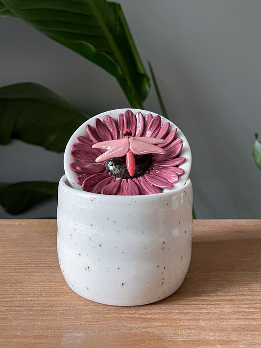 Floral Dragonfly Jar