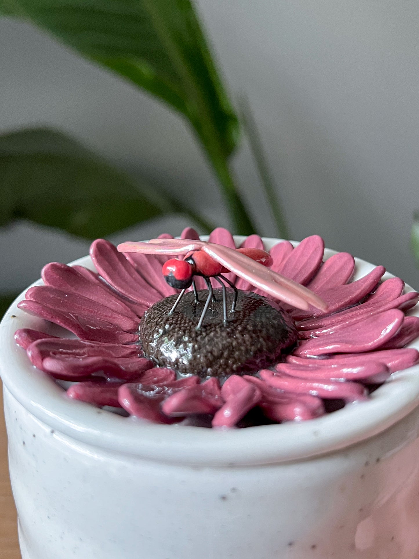 Floral Dragonfly Jar