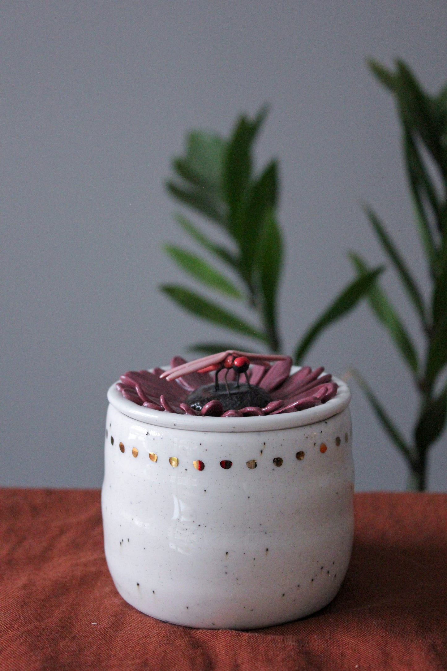 Floral Dragonfly Jar