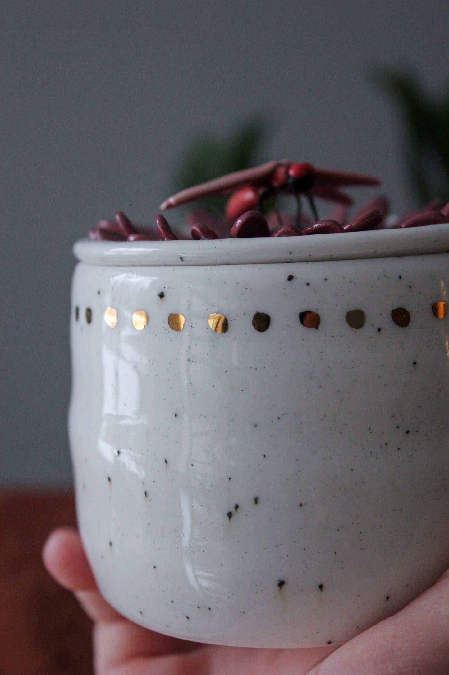 Floral Dragonfly Jar