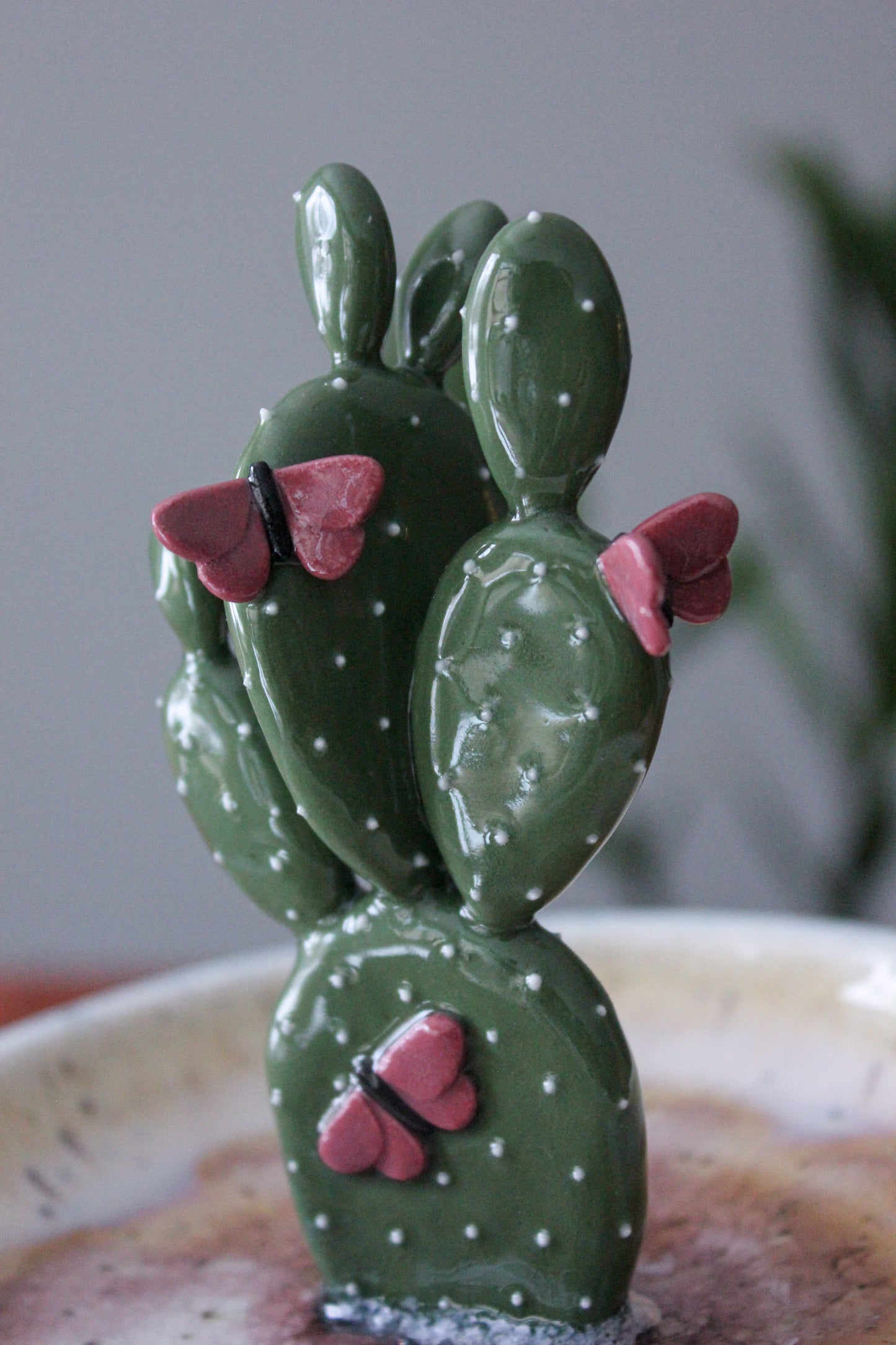 Cactus Crackle Jewelry Dish *Discounted - Please Read Description