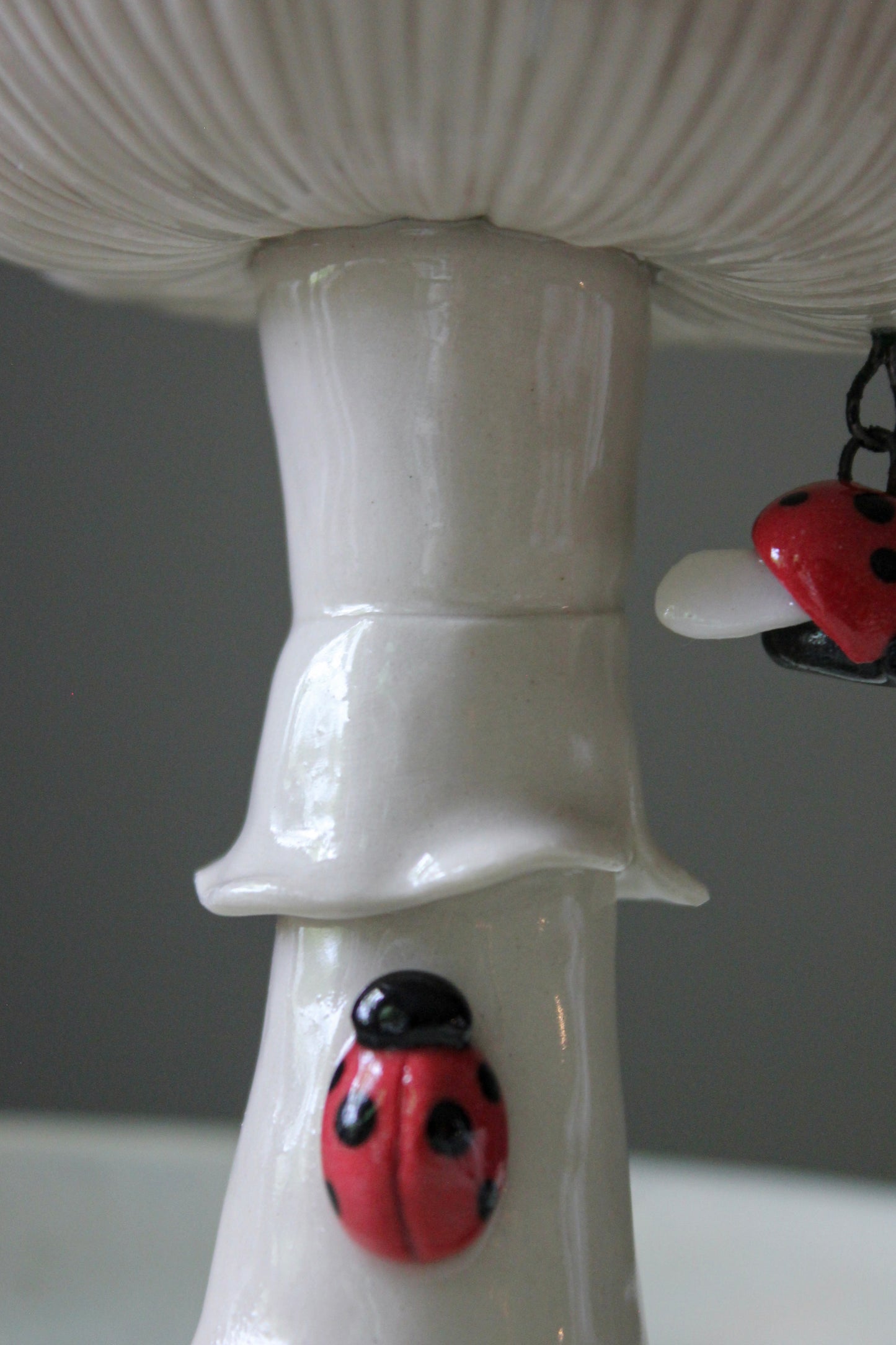 Mushroom & Ladybug Earring Holder