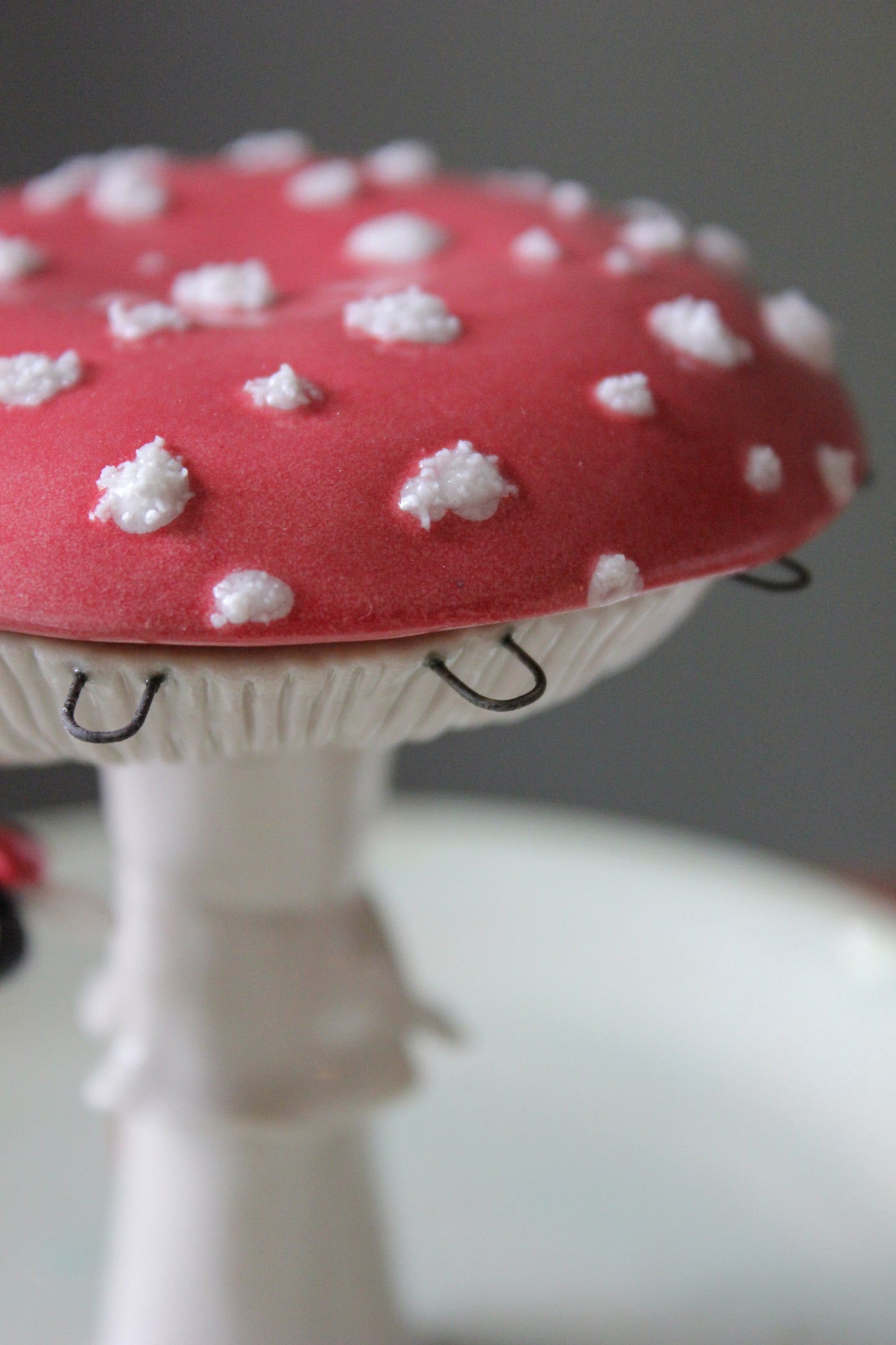 Mushroom & Ladybug Earring Holder