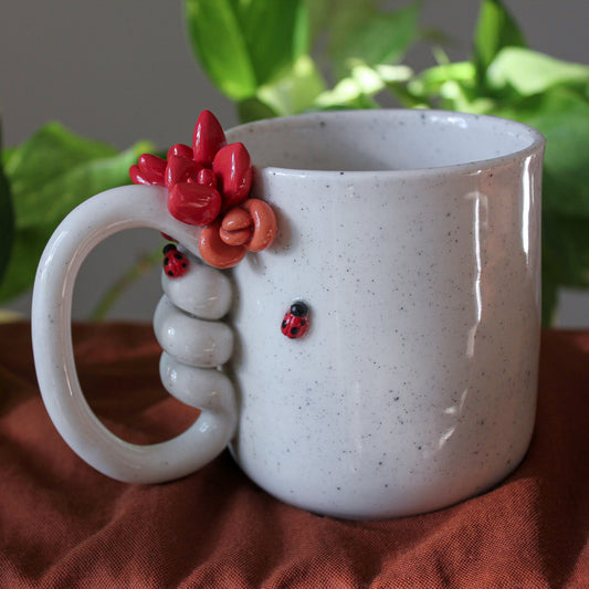 Ladybug Succulent Mug - 16 oz