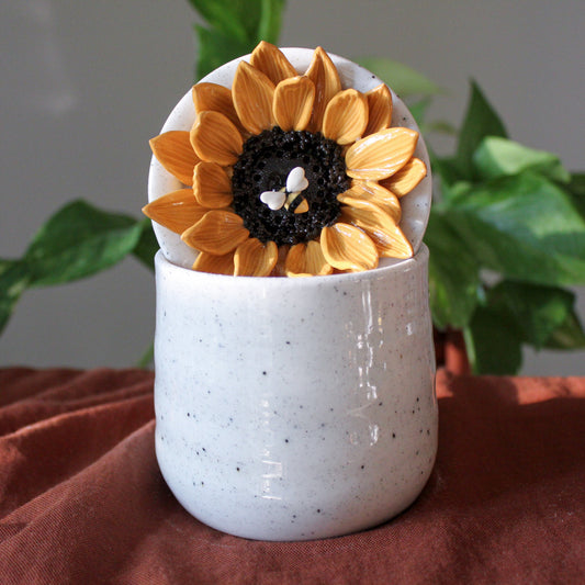 Small Bee & Sunflower Jar