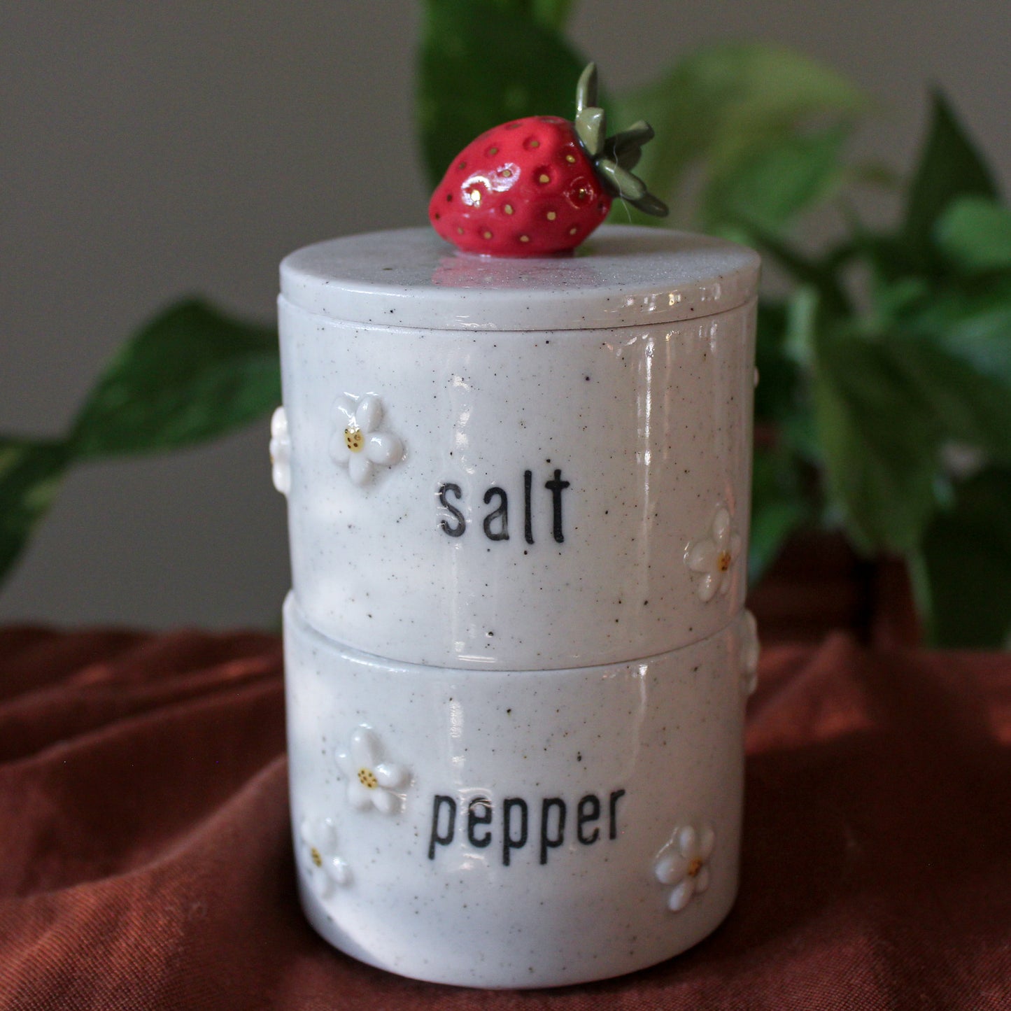 Strawberry Salt & Pepper Stacker