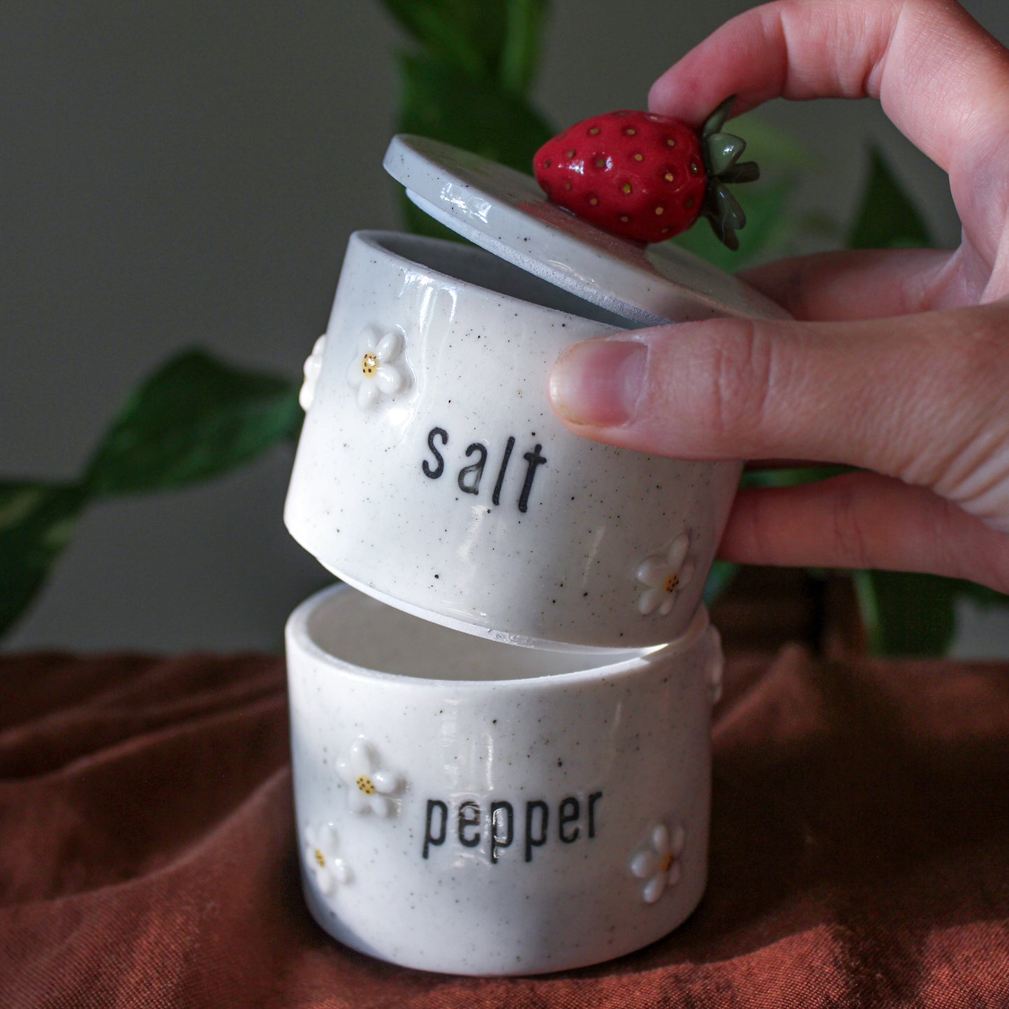 Strawberry Salt & Pepper Stacker