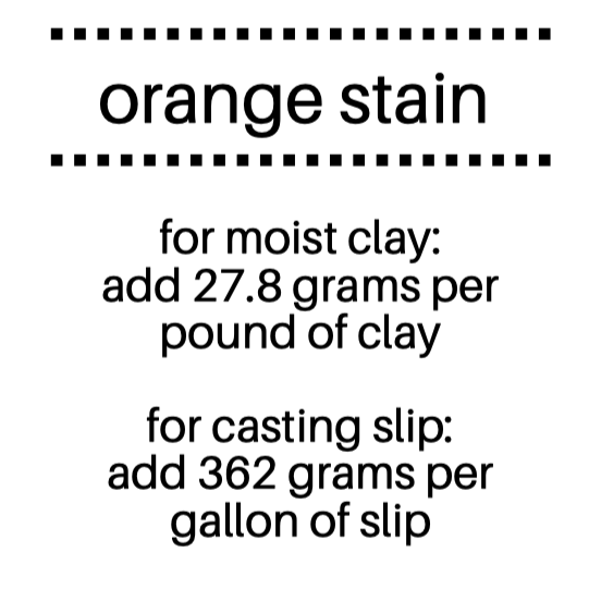 Orange Ceramic Stain