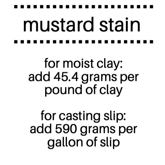 Mustard Ceramic Stain