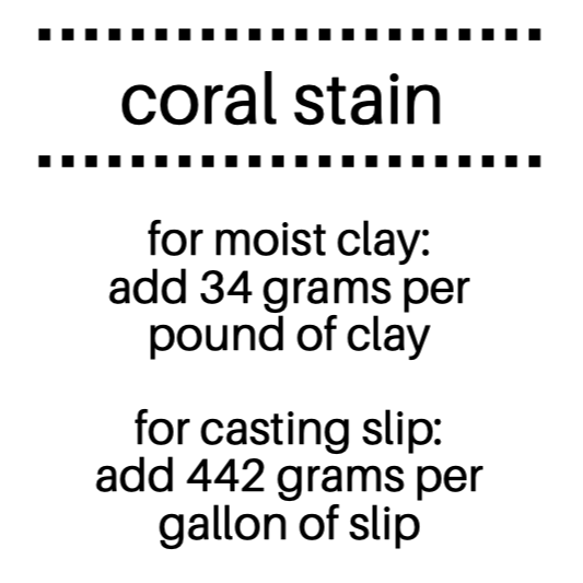 Coral Ceramic Stain